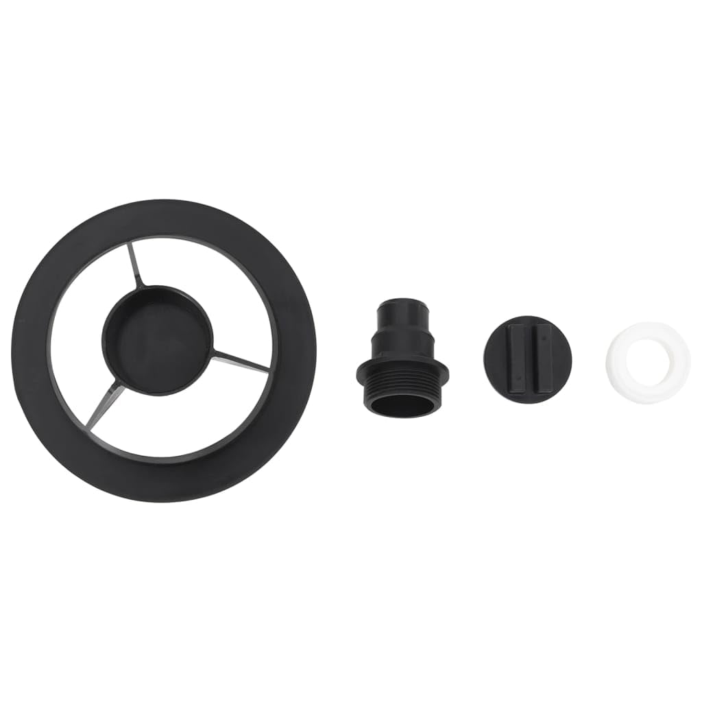 Filtro a sabbia per piscina con valvola a 6 vie, nero, acciaio PE ABS, 45 x 30 x 64,6 cm, potenza filtrante 10.000 l/h, compatibile per piscina all'aperto, cura dell'acqua efficiente e