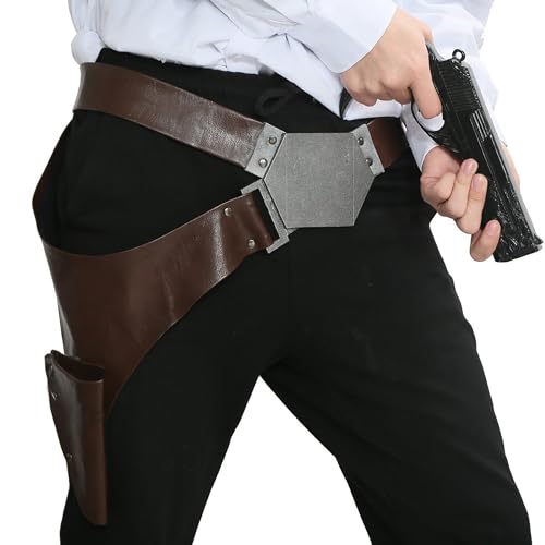 Xcoser Adult Han Solo Belt Cosplay Costume PU Holster Belt Props Adjustable2