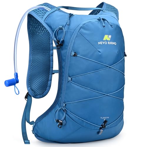 N NEVO RHINO Hydration Backpack,10L Hydro Water Daypack with 2L Water Bladder, Lightweight Hiking Backpack-Hydration Bike Pack for Cycling Rave