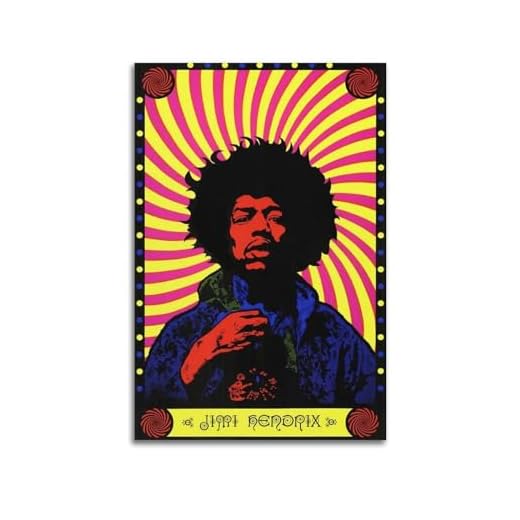 Terp Póster de Jimi Hendrix para pared, regalo para amigo, dormitorio, sala de estar, decoración moderna estética, estilo sin marco, 30 x 45 cm