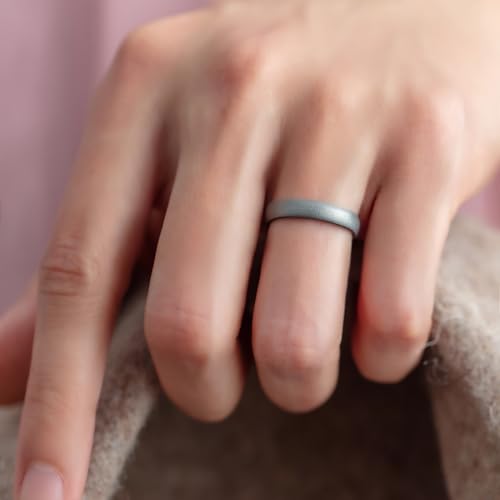 Image of ThunderFit Silicone Rings for Him and Her, Rubber Engagement Bands Unisex - 1 /4 /5 /7 /8 Variety Multipack