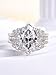RODIFFY 3.5ct Wedding Rings Set for Women 925 Sterling Silver 18K White Gold Plated Vintage Marquise Cut Engagement Ring Sets(7)