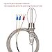 CrocSee RTD Pt100 Temperature Sensor Probe 3 Wires 2M Cable Thermocouple -58~572°F (-50-300°C) 1/2