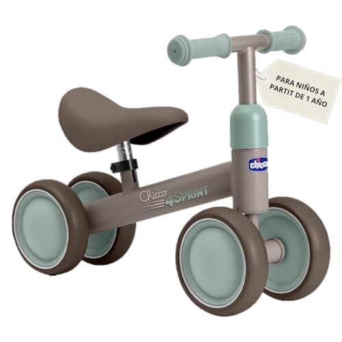 Chicco Ride-ON Pedal Quad Wheel, Pedal Balance Bike Without Pedals for Kids, Smooth Riding, Rubber Wheels, Soft Non-Slip Seat, Non-Slip Handles, 1-3 Years, Max 20 kg, Beige Chicco Ride-ON Pedal Quad Wheel, Pedal Balance Bike Without Pedals for Kids, Smooth Riding, Rubber Wheels, Soft Non-Slip Seat, Non-Slip Handles, 1-3 Years, Max 20 kg, Beige