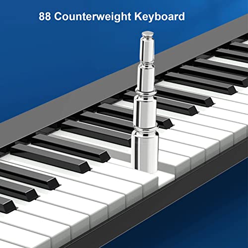 Piano à clavier pliant 88 touches pleine grandeur piano électrique pliable pondéré Bluetooth MIDI Piano numérique portable avec écran LCD, pédale de sustain, sac à main for adultes débutants - Les Beatles, Paul McCartney, John Lennon, RIngo Starr, George Harrison Piano à clavier pliant 88 touches pleine grandeur piano électrique pliable pondéré Bluetooth MIDI Piano numérique portable avec écran LCD, pédale de sustain, sac à main for adultes débutants – Image 3