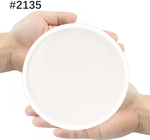 Miniatura 3 de Funshowcase Molde de silicona epoxi de resina de posavasos redondos de gran tamaño de 7.3 pulgadas