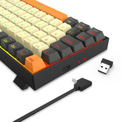 Teclado Mecânico Gamer Redragon Phantom Pro RGB Cinza com Creme 75% Switch Brown K629CGO-PRO-M (PT-B