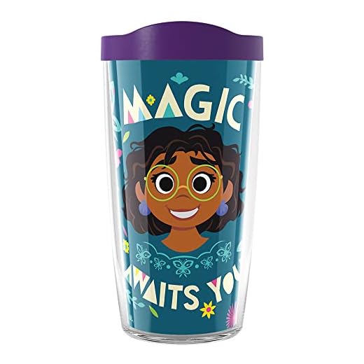 Tervis Made in USA Double Walled Disney - Encanto Insulated Plastic Tumbler Cup Keeps Drinks Cold & Hot, 16oz, Clear