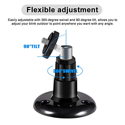 Sonomo Blink Outdoor Camera Mount 3Pcs, 360 Degree Adjustable Wall Mount Bracket For Blink Outdoor Camera And Blink Indoor Security Camera System Accessories (Black) #TOP2