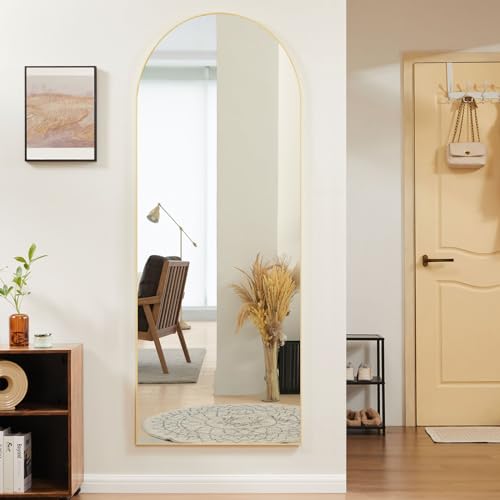 Sweetcrispy FUMIRFL10 Arched Full Length Mirror 64 Inchx21 Inch Full Body Mirror Floor Mirror Standing Hanging Or Leaning Wall thumb #1