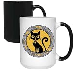 Gift Design Idea Halloween Cat Witch, Witchy, Witches Cat, Halloween, Halloween Cat, Cat 15 Oz White Ceramic Color Changing Mug 535629