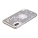 for iPhone X Case, iPhone Xs Case, 3Cworld Ultra Thin Clear Art Pattern Crystal Gel TPU Rubber Flexible Slim Skin Soft Case for iPhone X (Dandelion/Bird Flying-White)
