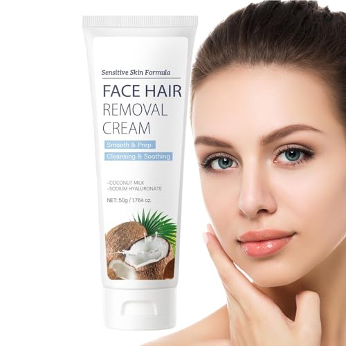 Crema Depilatoria,Crema Para Eliminar Vello Facial Femenino - 50g Solución Suavizante para Vida Ocupada, Alternativa a la Cuchilla para Citas, Piscina, Viaje