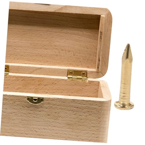 Gadpiparty 100 piezas Clavos de cobre para colgar con cabeza redonda para muebles y cuadros, color dorado miniatura 4