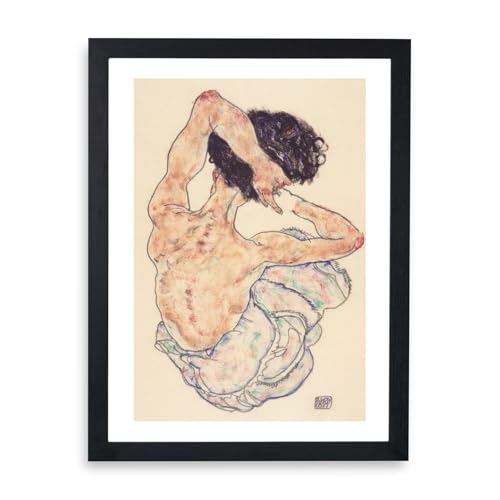 Egon Schiele oeuvre encadree emotion et elegance pour vos murs