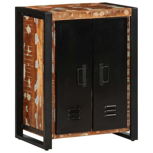 vidaXL Buffet Multicolore 55x35x70 cm Bois Massif récupération, Armoire, Placard, Buffet Haut, Armoire latérale, Armoire de Rangement
