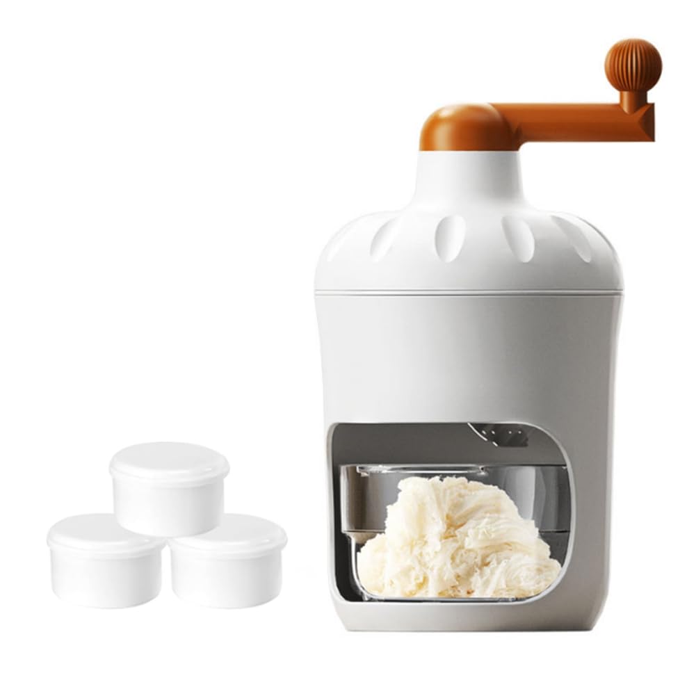 CTRLZS Snow Cone Machine Manual, Ice Crusher for Snow Cones, Shaved Ice Maker Machine for Home, with 3 Boxes Smoothies