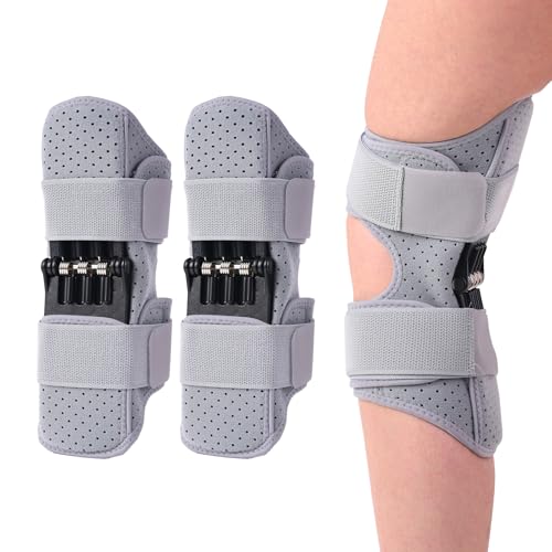 HHBOXIU knee brace，Spring-driven knee support - Enhances joint assistance during stair climbing, squats, and daily activities - Ergonomic patella support with adjustable straps.