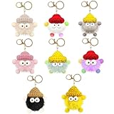 PEAKTOP 8 Piezas Suave Y Bonito Llaveros De Peluche, Mini Peluche Llavero, Colgante De Animal De Felpa, Peluche Y Creativos Adornos Para Mochila, Bolsos Y Decoración De Coche