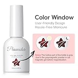 PEACECOLOR Cat Eye Gel Nail Polish - 6 Colours 10ML Gel Polish Set Holographic U V LED Glitter Red Brown Burgundy Soak off Nail Polish Manicure Set DIY Nail Art for Home Gift for Women - Image 9