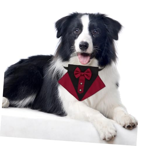 VICASKY Hundebandana mit Schleife Dreieckiges Atmungsaktives Halstuch für Hunde Verstellbar Stilvolles Hundeaccessoire für Fotoshootings Geeignet für Hunderassen Komfortabel und