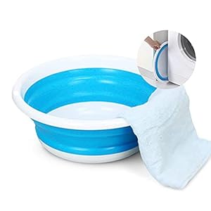 Glosoni Faltbares Waschbecken Blau-Weiß