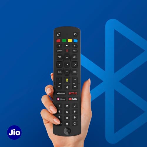 Image of Jio Original & Genuine Bluetooth Voice Remote for JioFiber Set-Top Box | 43-Key Universal Replacement | Easy Pairing | 6-Month Warranty