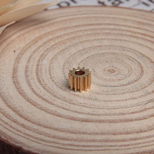 Acxico 2Pcs 0.5M12T 3Mm Bore Hole 12 Tooth Width 5Mm Module 0.5 Motor Metal Spur Gear #TOP2