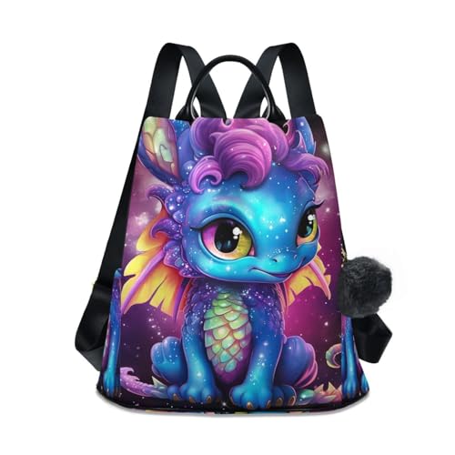 Mochila de dragón para mujer antirrobo y práctica bolsa de viaje