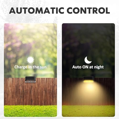 Image of Solar Deck Lights | Waterproof LED Outdoor | Solar Lights for Deck, Stair Railing, Wall, Garden, Patio, and Balcony Decor