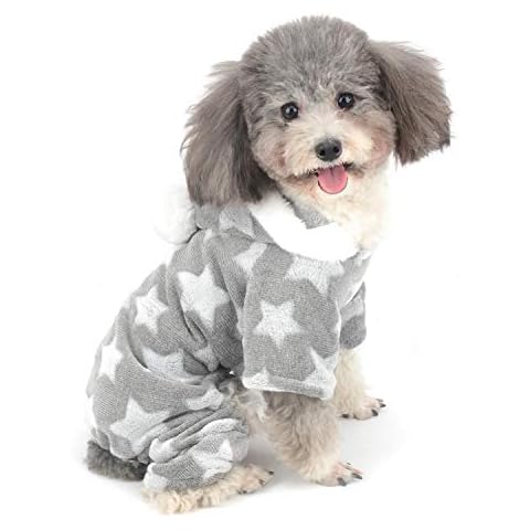 Zunea Small Dog Warm Hoodie Jumpsuit Cover