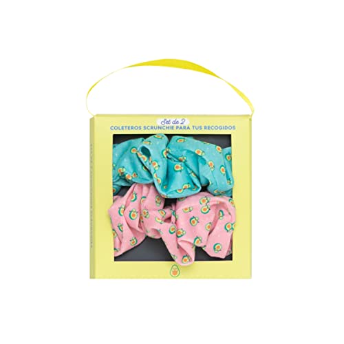 Set de 2 coleteros scrunchie para tus recogidos - aguacate - Mr. Wonderful