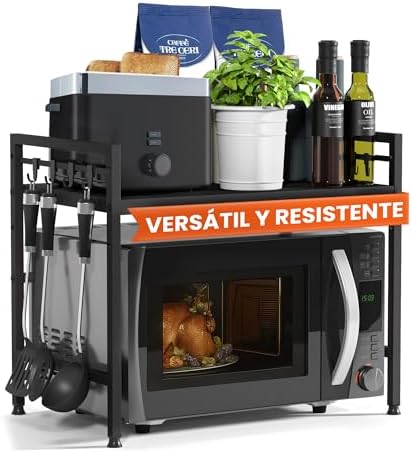 Heldenwunder Estantería Microondas Estantes Cocina Acero (2 Nivel...