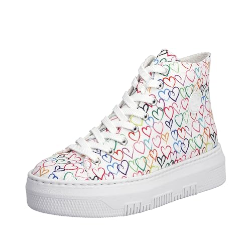 Rieker Damen Schnürstiefel M1913-90 bunt Gr. 39