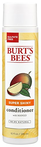Burt's Bees Super Shiny Mango Conditioner, Sulfate-Free Conditioner - 10 Ounce Bottle