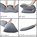 ELNIDO QUEEN Body Pillow with Pillowcase - Soft Long Bed Pillow for Adults - Breathable Full Body Pillow Insert for Sleeping, 20x54inches, Grey