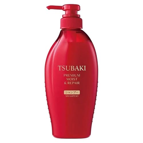 Tsubaki Shampoo Premium Moist 450 ml - Reparação diária para cabelos danificados da raiz à ponta