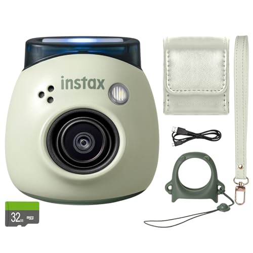 FUJIFILM INSTAX PAL Fuji Digital Camera Pistachio Green + Custom Case & 32gb Memory Card Accessory Bundle