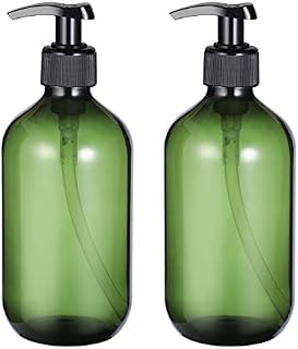 2PCS 500ml Empty Shampoo Bottles Opaque Versatile Pump Bottle Drip-free Lotion Container Hand Soap Dispenser (Random Color)