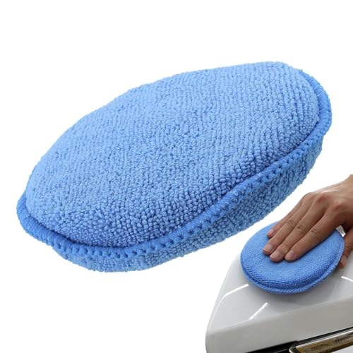 Éponge de Lavage Automobile | Applicatrice en Microfibre - Éponge Réutilisable Et Portable De 13 Cm pour Correction De Peinture, Détail Auto, Lavage, Et Entretien Véhicules