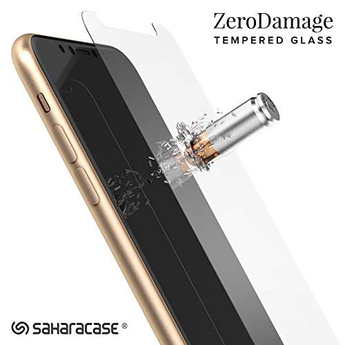 iPhone 8 and iPhone 7, 6, 6s ZeroDamage Tempered Glass Screen Protector with (Installation Tool) .33m [Smooth Edge] Fits Apple iPhone 8, 7, 6, 6S - SaharaCase