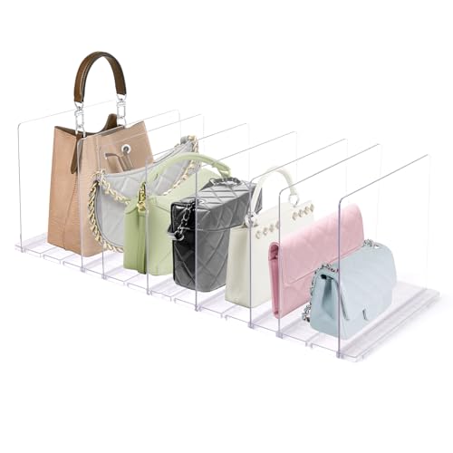 Acrylic Purse Organizer, Purse Storage Rack for Closet Organization, Clear