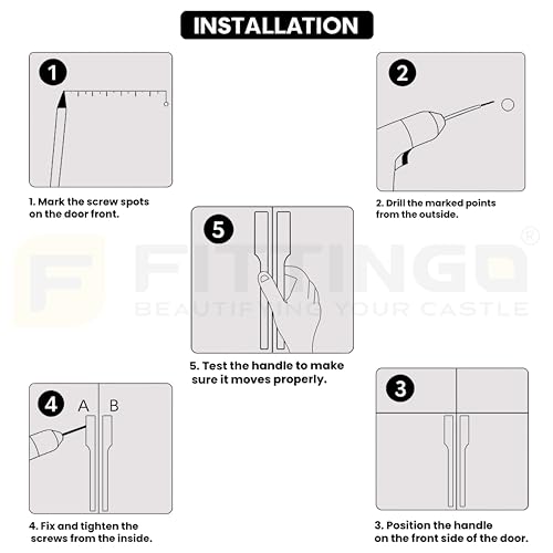 Image of Goldcrest 62cm Handle for Wardrobe & Cabinet /Cupboard Handle /Wardrobe Handle /600mm Hole to Hole (PVD Rose Gold) Pack of 2 (Left - Right)-| 3 Years Warranty |