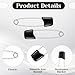 HJZHII 50Pcs Safety Pins for Diaper, 5.5CM Black Plastic Head Cloth Diaper Nappy Pins with Locking Closures Stainless Steel Pins for Clothes, Sewing, Craft Supplies