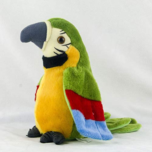TOYANDONA Falando Repete Papagaio Que Você Diz Animais Brinquedo Papagaio de Repetição Educacional F