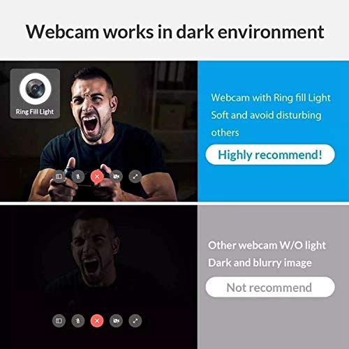 Jiklophg X11-Netzwerk-Computerkamera mit Fill Light USB Treiberfreie Live-Webklasse-Videokonferenz HD für Live-Office-Unterricht – Bild 6