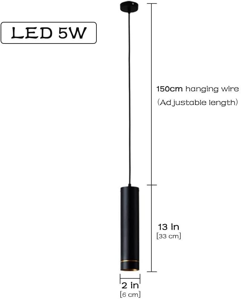 Simple Single Head Drop Light, Nordic Modern Hanging Light Led Creative Black Lamp for Restaurant Front Desk Kitchen Island(4000K,23Cm/9In)/4000K/33Cm/13In