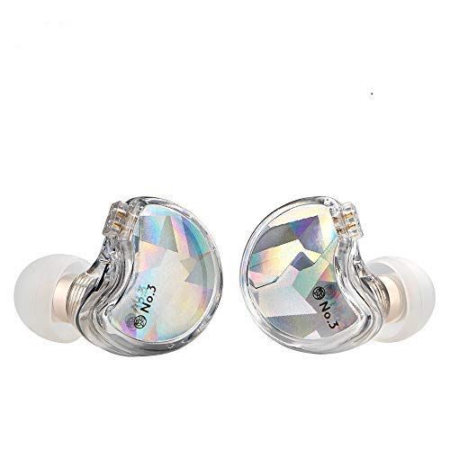 TFZ NO.3 HiFi in Ear Earphone, in Ear Monitor, Dual Voice Coils Driver HiFi Earphone, with 2 Pin Detachable Design, Compatible for iPhone and Android and PC (Laser)