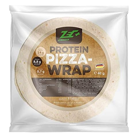 ZEC+ Protein-Pizza Wraps - 3er Pack (3 x 8 Wraps) Protein-Wraps als fertiger Low-Carb Pizzaboden zum Selbstbelegen, ideal für ein proteinreiches Low-Carb Snack, 100% vegan, Made in Germany Cover