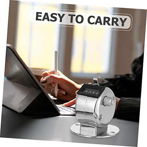 1pc Manual Counter Display Mechanical Tally Clicker for Counting Durable Metal Structure with Flat Base for Easy Desktop Use3